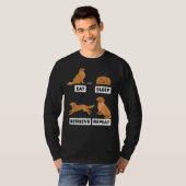 ゴールデンレトリーブドッグ犬のオーナー Tシャツ (正面フル)