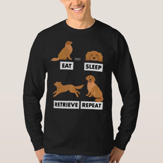 ゴールデンレトリーブドッグ犬のオーナー Tシャツ (正面)