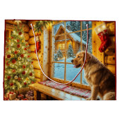 ゴールデンレトリーブホリデイ ラージペーパーバッグ (裏面)