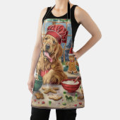 ゴールデンレトリーブホリデーベーキング:フェスティバルクリスマス エプロン (インサイチュ)