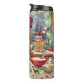 ゴールデンレトリーブホリデーベーキング:フェスティバルクリスマス タンブラー (回転右)