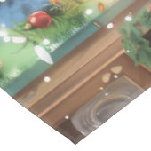 ゴールデンレトリーブホリデーベーキング:フェスティバルクリスマス テーブルクロス (アングル)