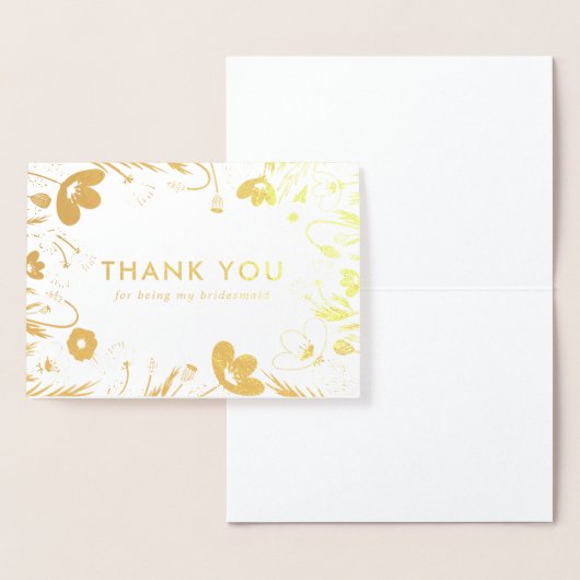 ゴールデンレトロポピーズブライデスメイドありがとう 箔カード (ディスプレー)
