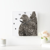 ゴールデンレースワインドットチキン スクエア壁時計 (ホーム)