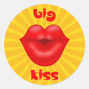 ゴールデンレ太陽のイズレッドリップスビッグキス ラウンドシール