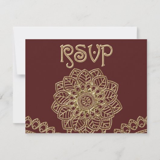 ゴールデンレ結婚ース(の返信カード) 出欠カード (裏面)