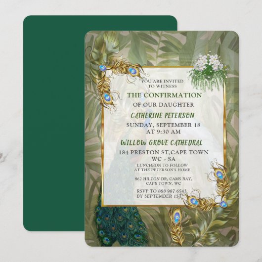 ゴールデンロイヤルペコックテンプルドリームス 招待状 (正面/裏面)