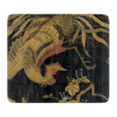 ゴールデンロスターバード日本のクラシックアンティーク カッティングボード (正面)