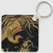 ゴールデンロスターバード日本のクラシックアンティーク キーホルダー (裏面)
