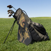 ゴールデンロスターバード日本のクラシックアンティーク ゴルフタオル (グリーン)