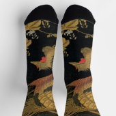 ゴールデンロスターバード日本のクラシックアンティーク ソックス (上部)