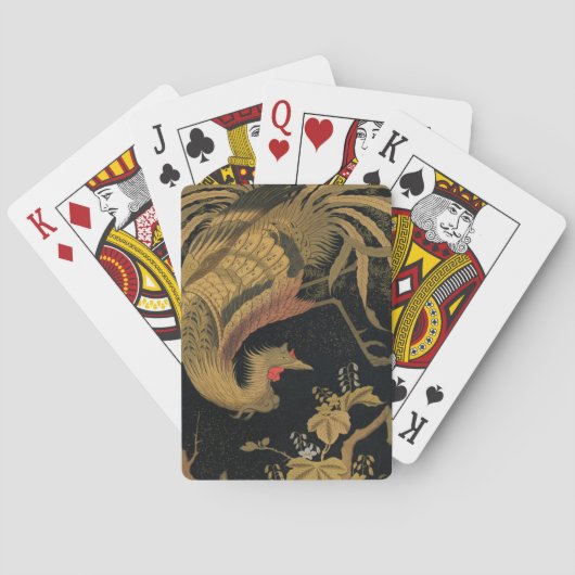 ゴールデンロスターバード日本のクラシックアンティーク トランプ (裏面)