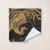 ゴールデンロスターバード日本のクラシックアンティーク バスタオルセット (ウォッシュタオル)