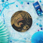 ゴールデンロスターバード日本のクラシックアンティーク ペーパープレート (パーティー)