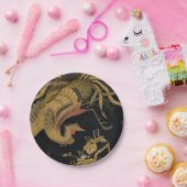 ゴールデンロスターバード日本のクラシックアンティーク ペーパープレート (パーティー)