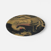 ゴールデンロスターバード日本のクラシックアンティーク ペーパープレート (アングル)