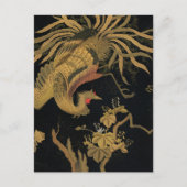 ゴールデンロスターバード日本のクラシックアンティーク ポストカード (正面)