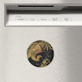 ゴールデンロスターバード日本のクラシックアンティーク マグネット (インサイチュ (食洗機))