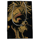 ゴールデンロスターバード日本のクラシックアンティーク ミディアムペーパーバッグ (正面)