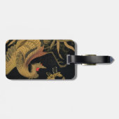 ゴールデンロスターバード日本のクラシックアンティーク ラゲッジタグ (裏面横)