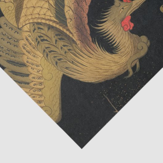 ゴールデンロスターバード日本のクラシックアンティーク 薄葉紙 (詳細)