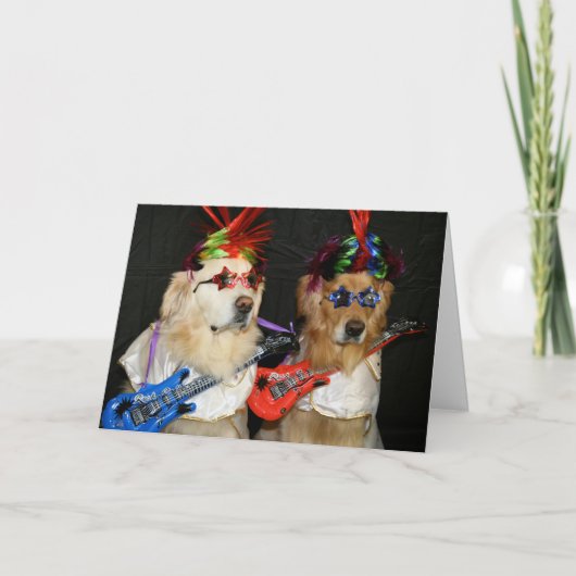 ゴールデンロックスター誕生日 カード (正面)