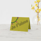 ゴールデンロッドのバレンタインデー カード (黄色い花)