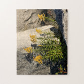 ゴールデンロッドの花と影の自然 ジグソーパズル (縦)