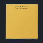 ゴールデンロッドカラー平野エレガントなプロフェッショナル現代 ノートパッド<br><div class="desc">企業シンプル向けモダンのミニマルデザイン。このテンプレートは全カスタマイズてのプロフェッショナルの職業に合わせることができる。</div>