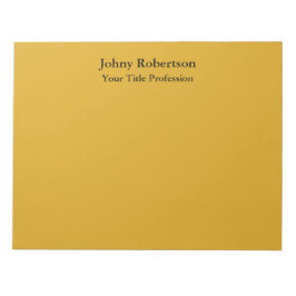 ゴールデンロッドカラー平野エレガントなプロフェッショナル現代 ノートパッド