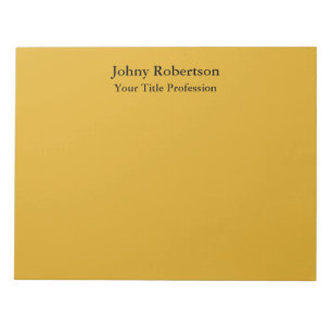 ゴールデンロッドカラー平野エレガントなプロフェッショナル現代 ノートパッド