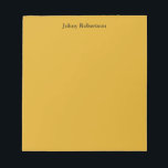 ゴールデンロッドカラー平野エレガントなプロフェッショナル現代 ノートパッド<br><div class="desc">企業シンプル向けモダンのミニマルデザイン。このテンプレートは全カスタマイズてのプロフェッショナルの職業に合わせることができる。</div>