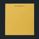 ゴールデンロッドカラー平野エレガントなプロフェッショナル現代 ノートパッド<br><div class="desc">企業シンプル向けモダンのミニマルデザイン。このテンプレートは全カスタマイズてのプロフェッショナルの職業に合わせることができる。</div>