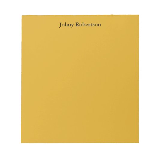 ゴールデンロッドカラー平野エレガントなプロフェッショナル現代 ノートパッド (正面)