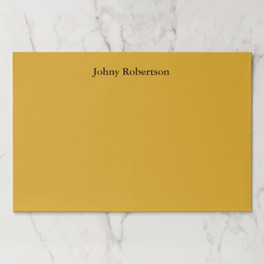 ゴールデンロッドカラー平野エレガントなプロフェッショナル現代 ペーパーパッド (正面)