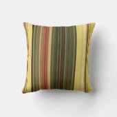 ゴールデンロッドフィールズイエローアンドグリーンストライプ クッション (裏面)