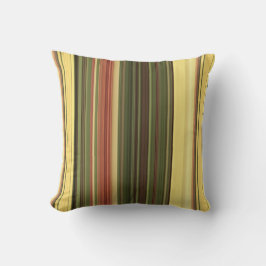 ゴールデンロッドフィールズイエローアンドグリーンストライプ クッション