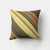 ゴールデンロッドフィールズイエローアンドグリーンストライプ クッション (裏面)