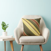 ゴールデンロッドフィールズイエローアンドグリーンストライプ クッション (椅子)