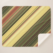 ゴールデンロッドフィールズイエローアンドグリーンストライプ シェルパブランケット (正面(横))