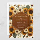 ゴールデンロッド オータム フローラ ウェディング 招待状 (正面/裏面)