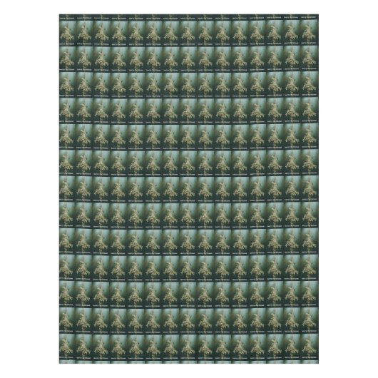 ゴールデンロッド&ソンバーズクリスマスグリーティング テーブルクロス (正面)