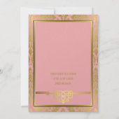 ゴールデンロマンス1920年代アールデコ誕生日招待状 招待状 (裏面)