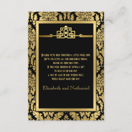 ゴールデンロマンス1920sアールデコウィッシングウェルカード エンクロージャーカード