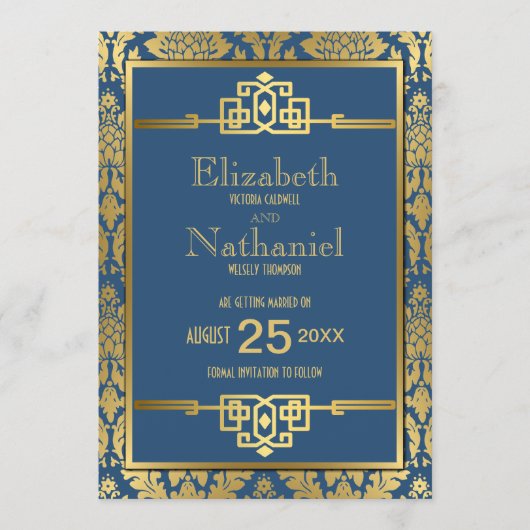 ゴールデンロマンス1920sアールデコ保存日 セーブザデート (正面)