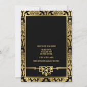 ゴールデンロマンス1920sアールデコ結婚式招待状 招待状 (裏面)