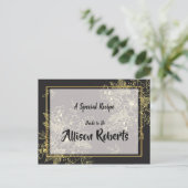 ゴールデンローズの花嫁のシャワー レシピ ポストカード (スタンド正面)