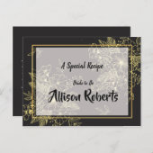 ゴールデンローズの花嫁のシャワー レシピ ポストカード (正面/裏面)