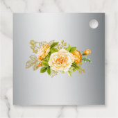 ゴールデンローズブーケシルバー結婚ズラベル フェイバータグ (裏面)