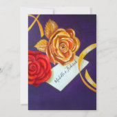 ゴールデンローズ ギフト 50周年 結婚記念日 招待状 (裏面)